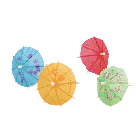 Viovia Viovia Assorted Polypropylene Umbrella Appetizer Picks VIO-0104
